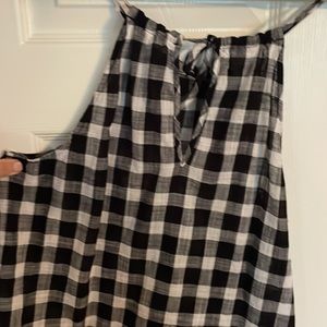 Cotton gingham swing tank